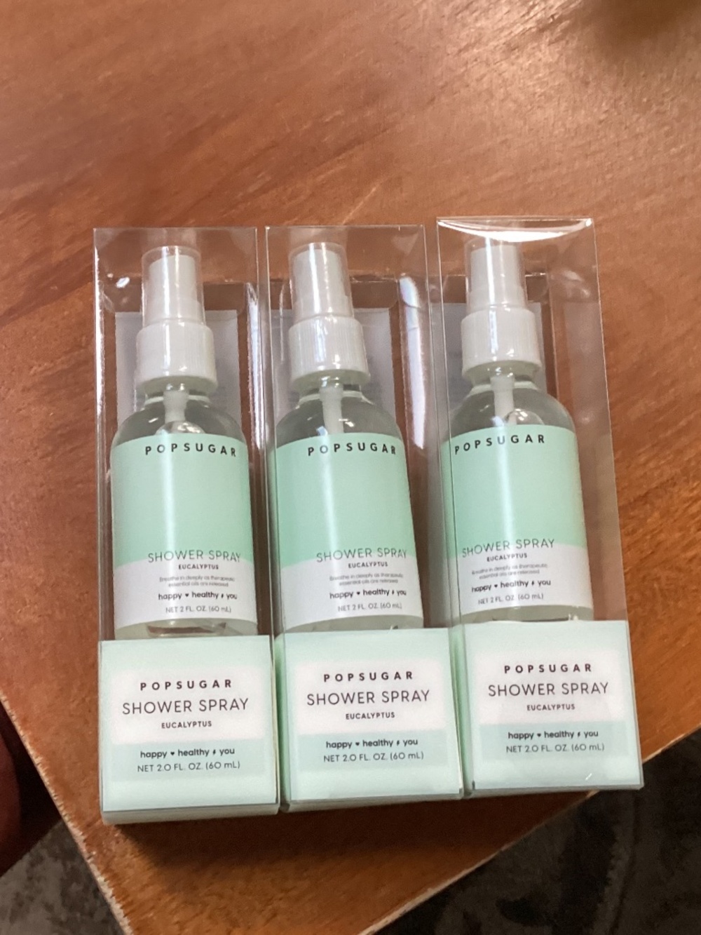 PopSugar Shower Spray Eucalyptus Bundle 60 ml each  NEW